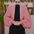 thumbnail image 4 of Fashion Hollow Out Knitted Shawl Coat, Women's Knitted Slouchy Wrap Cardigan Shawl Coat, Oversized Cardigans for Women, 4 of 12