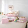 thumbnail image 6 of Manfei Girls Castle Twin Bedding Sets 7pcs, Cute Rainbow Flower Bedding Comforter Set, Chic Butterfly Sheet Sets, Princess Pink Room Decor, 6 of 8