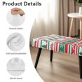 thumbnail image 6 of Whosucclay Christmas Tree Snowflake Bow Print Rectangle Bench Covers Wear Resistant Bench Slipcover Washable Bench Seat Protector Cover for Dining Room, Living Room, Bedroom, Kitchen, Christmas Decor, 6 of 7