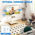 thumbnail image 6 of RTVR Rolling TV Stand with Power Outlet for Home Decor,Strong Tall Mobile TV Cart with Mount Up to 88 lbs,Height Adjustable Portable TV Stand on Wheels for 32-75 inch TVs, White, 6 of 9