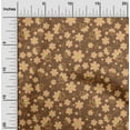 thumbnail image 2 of oneOone Rayon Brown Fabric Leaves & Clover Sewing Craft Projects Fabric Prints By Yard 56 Inch Wide, 2 of 5