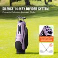 thumbnail image 4 of KFFKFF Golf Equipment Bag, 14-Slot Organizer Top, 36” Multi-Compartment Superior Cart Bag, Robust Golf Gear Bags with Grips, Protective Cover, Removable Strap for Both Genders, Black Purple, 4 of 9