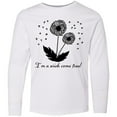 thumbnail image 3 of Inktastic I'm a Wish Come True Dandelion in Black Long Sleeve Youth T-Shirt, 3 of 5