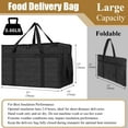 thumbnail image 6 of USIONE Insulated Food Delivery Bag, Hot & Cold Food, Large-Capacity Reusable Insulated Bag with Zippered Top, Pizza Warmer, Black, 6 of 9