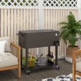 thumbnail image 2 of Outsunny 67-Qt Patio Cooler Cart with Bottle Opener, Rolling Ice Chest, 2 of 10