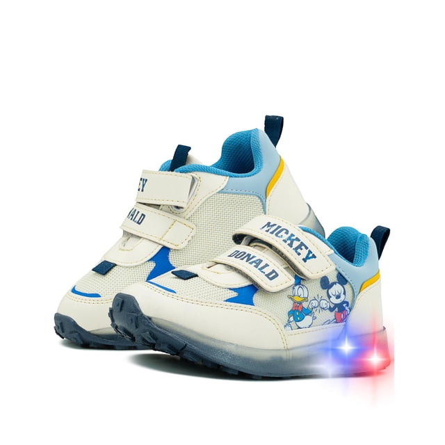 Tenis Con Luces Tropicana Para Niño Donald Mickey En Beige beige 19.5