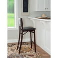 thumbnail image 3 of Linon Kristle 30" Folding Mid Back Bar Stool, Merlot/Dark Brown Faux Leather, 3 of 14
