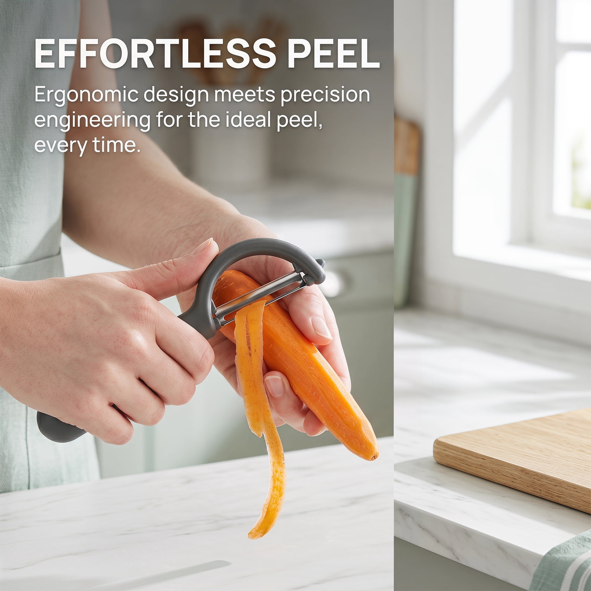 Unique Bargains Plastic Apple and Potato Peeler with Ergonomic Handle Black 6.5x1.4 inch