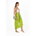 thumbnail image 2 of Colorful Bohemian Style Tie Dye Printed Beach Wrap Sarong With Fringe, Tie Dye Green Palm, Size: One Size, Uluwatu Style, 2 of 5