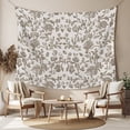 thumbnail image 2 of Farmhouse Brown Tapestry for Bedroom Wall Hanging Tapestry, Vintage Flower Leaf Botanical Plant Ceiling Backdrop Tapestries Poster Blanket Wall Decor for Teens Room Living Room Dorm 59" x 90", 2 of 8