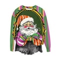 thumbnail image 2 of Craaazy Christmas Sweatshirt for Women Loose Crewneck Long Sleeve Funny Xmas Print Holiday Blouse Gifts, 2 of 5