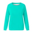 thumbnail image 4 of Titcea Sweatshirt for Women Solid Color Crewneck Long Sleeve Sweatshirts Loose Casual Pullover Sweaters, 4 of 4