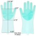 thumbnail image 4 of 1 par de guantes de silicona para lavar platos sin BPA para cocina, guantes de silicona para fregar, cerdas suaves, limpieza para mascotas, lavado, reutilizables, antideslizantes y resistentes al, 4 of 8