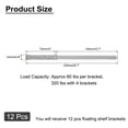 thumbnail image 2 of Uxcell Iron Floating Shelf Brackets Metal Hidden Shelf for Beams Wall Art 12 Pcs Silver Tone 0.6" Dia x 5.7" Length, 2 of 6