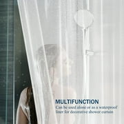 Debonair Waterproof PEVA Bathroom Shower Curtain Liner With Weighted Bottom - 72 x 72 ,Clear