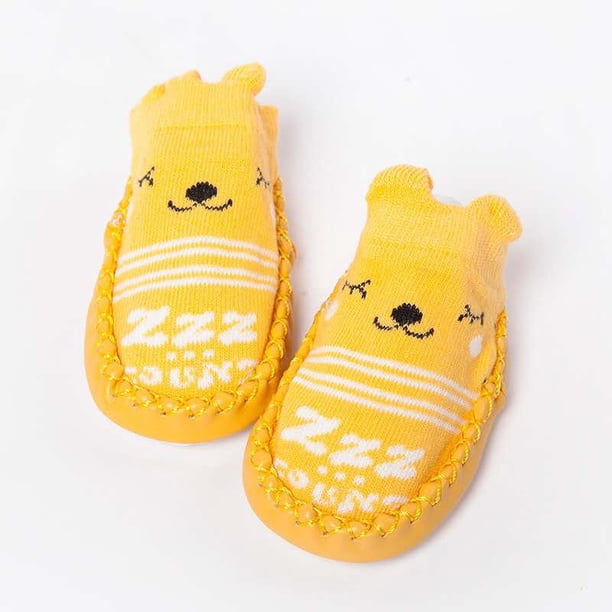 3-36 Meses Primavera Otoño Recién Nacido Suelas De Goma Calcetines De Bebé Niñas Niños Zapatos Piso Antideslizante Suela Suave Calcetín