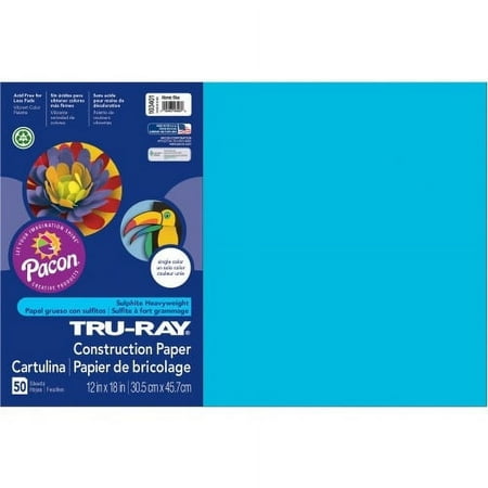 UPC: 0084001034011 | Tru-Ray PAC103401 Construction Paper 50 / Pack Atomic Blue