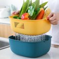 thumbnail image 4 of maskred Sturdy And Durable Washing Basket With Humanized For Multi-purpose Convenient And Practical Multifunctional Drain Basket blue S, 4 of 6