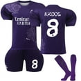thumbnail image 1 of Boys Girls MBAPPE 10# RODRYGO 11# VINI JR.7# KROOS 8# Kids Football Jersey Suit, 1 of 2