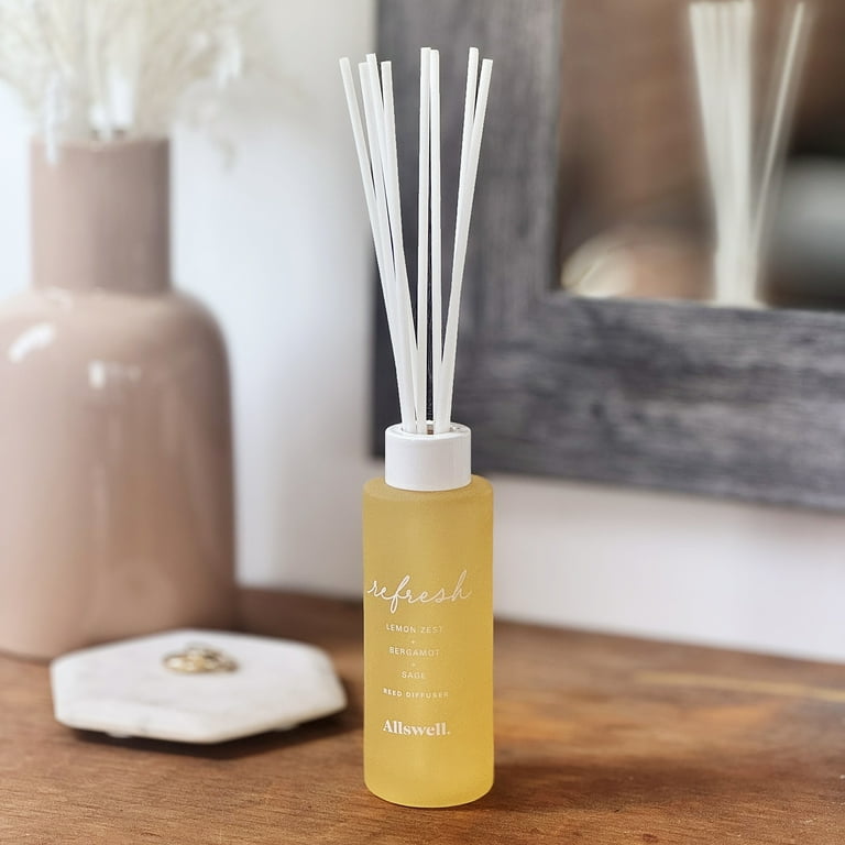 Allswell Scented Reed Diffuser Lemon Zest Bergamot Sage Flameless