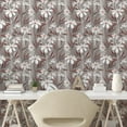 thumbnail image 2 of Ambesonne Chamomile Peel & Stick Wallpaper for Home, Goth Flowery Art Daisy, 13"x36", Pale Grey Dark Warm Taupe, 2 of 5