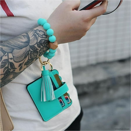 

Bracelet Beaded Card Wrist Wallet Wrist Keychain Key Card Holder