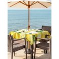 thumbnail image 3 of Outdoor Tablecloth with Umbrella Hole for Patio/Picnic/Party/Camping, Yellow Lemon Waterproof Table Cloth Square Cover Washable, Summer Botanical Lemons Cute (60"x 60"), 3 of 8