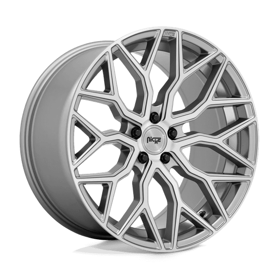 Niche M265 Mazzanti 20X10.5 5X112 40Et 66.56Cb Anthracite Brushed Tint Clear Wheel
