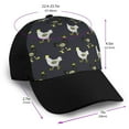 thumbnail image 2 of Yiaed Cartoon Rooster Print Baseball Cap Dad Hat Polo Style Plain Blank Adjustable Size, 2 of 5