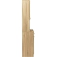 thumbnail image 3 of 70" Tall Pantry Storage Cabinet, Wood Microwave Stand with 6 Doors, Adjustable Shelves, Countertop, Modern Kitchen Hutch Cabinet for Dining Room, 3 of 9