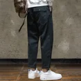 thumbnail image 3 of Pantalones cargo holgados y rectos para hombre, pantalones elásticos para hombre, estilo coreano, pantalones de corte regular, económicos, casuales, largos, a la moda, estéticos, emo, 3 of 5