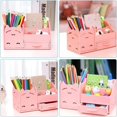 thumbnail image 5 of Stylish Desk Organizer For Office, Cute Design Desk Caddy With Drawers, Multi-Layer Stationery Storage For Pens, Erasers, Rules (Pink), 5 of 5