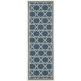 thumbnail image 4 of SAFAVIEH Courtyard Allison Geometric Bordered Indoor/Outdoor Runner Rug, 2'3" x 6'7", Navy/Beige, 4 of 9