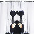 thumbnail image 2 of Jinsinto Funny Cat Pattern DIY Shower Curtain with Hooks (Black Cat）, 2 of 5