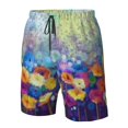 thumbnail image 4 of Cauagu Spring Flower Seasonal Print Men's Swim Trunks,Hawaiian Bathing Suit Swimsuits Beach Shorts with Pockets for Men Quick Dry Swimming Board Shorts-X-Large, 4 of 6