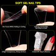 thumbnail image 4 of Uail Tips Makartt Coffin, 500 unidades, tapa completa, transparente, remojo, 4 of 9