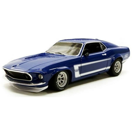 1969 Ford 302 - 1969 Ford Mustang Boss 302 Trans Am Blue Street Version Ltd Ed to 384 pieces Worldwide 1/18 Diecast Model Car by Acme