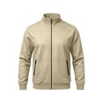 thumbnail image 3 of Zvmxot Men Fleece Sweatshirts Full Zip Stand Neck Sweatshirt with Zipper Pockets Casual Long Sleeve Jackets for Men, 3 of 7