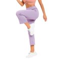 thumbnail image 4 of Women's Wide Leg Capris Pants with Pockets High Waist Yoga Leggings Cropped Stretchy Capris Pants for Ladies Wide Leg Pants for Women Purple S, 4 of 4