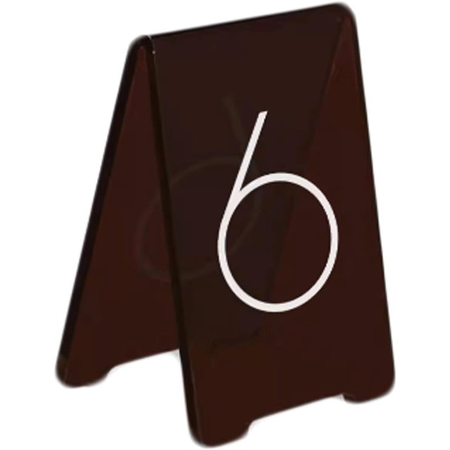 Mini Support de Table en Acrylique Translucide 6 Pcs Support de Numéros de Table Multicolore pour Salle à Manger Restaurant (Café, 44932)