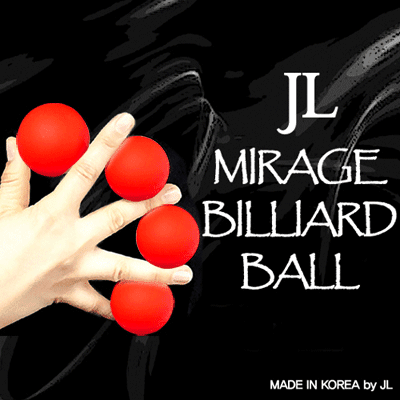 2 Inch Mirage Billiard Balls by JL (RED, 3 Balls and Shell) -