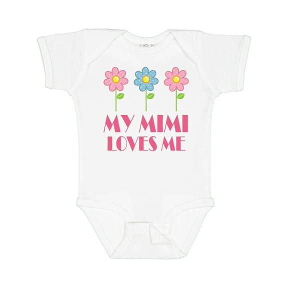Inktastic Mimi Loves Me Daisies Girls Baby Bodysuit