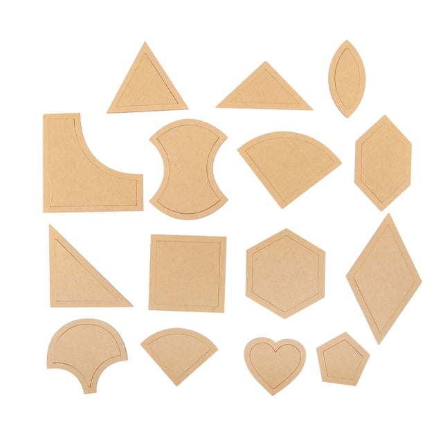 54 Pcs Quilting Template Multiple Shaped Acrylic Quilt Stencil DIY Tool Sewing Crafts Circle Hex Pentagon Heart Shape
