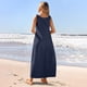thumbnail image 5 of mfyjkho Vestidos para mujer, Vestido corto informal sin mangas para mujer, estilo playero, holgado, con cuello redondo, para verano y primavera Vestidos de playa para mujer xl, 5 of 9