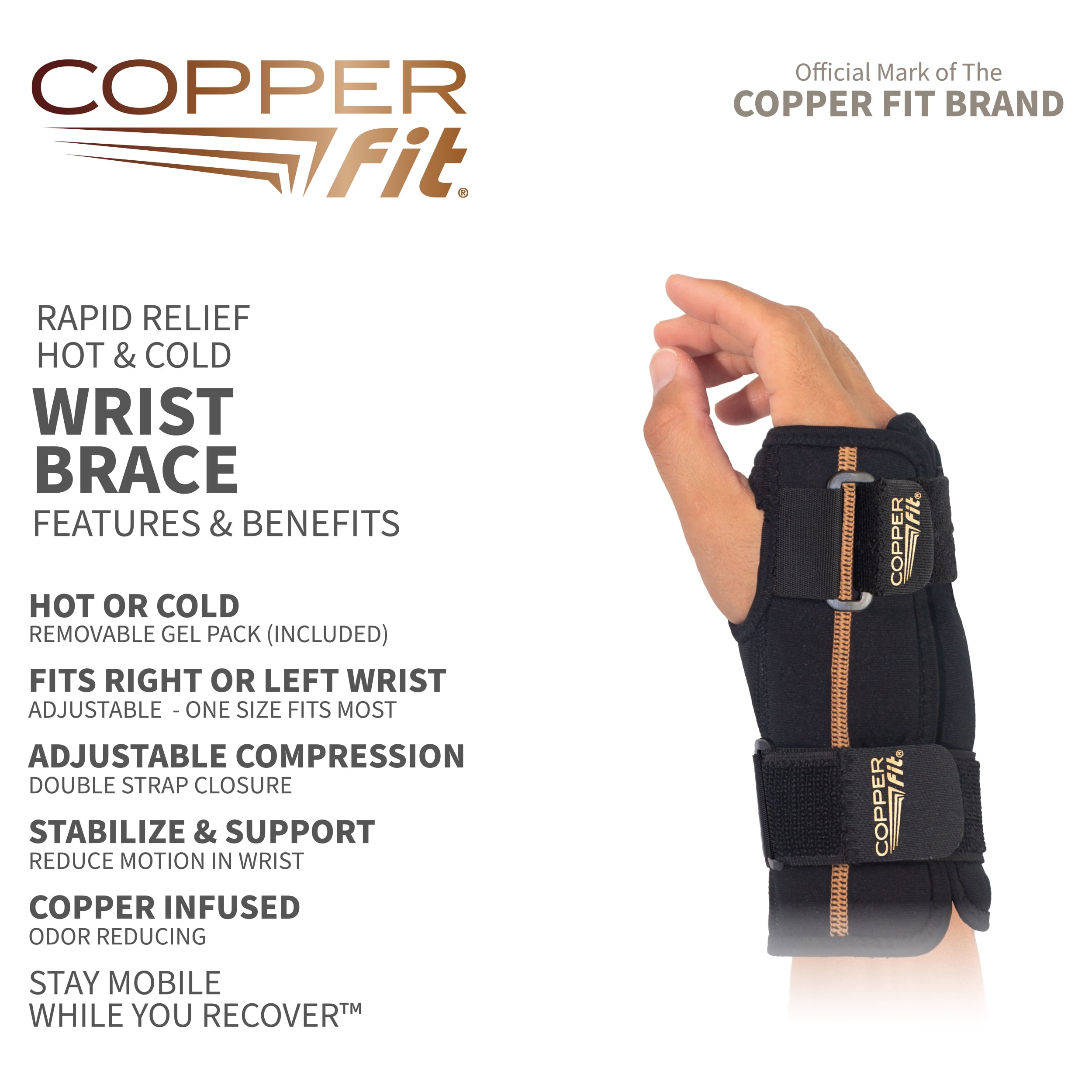 Copper Fit Raipid Relief Wrist Brace for Sale in Las Vegas, NV