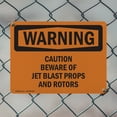 thumbnail image 5 of (2 Pack) Caution Beware Of Jet Blast Props And Rotors OSHA Warning Sign 24 Inch X 18 Inch Plastic Sign, Weather Resistant, UV Protected for Workplace, Business, and Construction Site,, 5 of 8