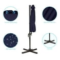 thumbnail image 6 of FLAME&SHADE 10ft Outdoor Round Patio Cantilever Market Offset Umbrella for Deck,Balcony and Poolside,Navy Blue, 6 of 8