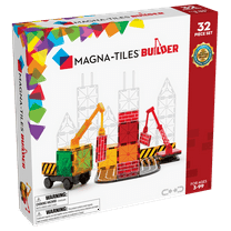 MAGNA-TILES Builder 32-Piece Magnetic Construction Set, The ORIGINAL Magnetic Building Brand, for Child Ages 3 