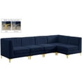 thumbnail image 1 of Meridian Furniture Alina Navy Velvet Modular Sectional, 1 of 18