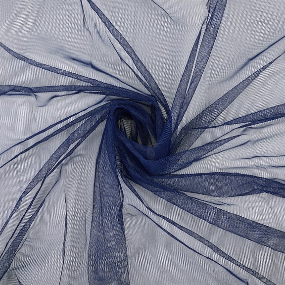 63 Inch Dark Blue Mesh Fabric by The Yard Breathable Polyester Netting Tulle Cloth Soft Voile Solid Sheer Gauze Mosquito Net Fabric